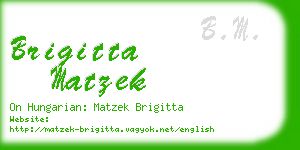 brigitta matzek business card
